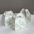 thumbnail image 6 of Efavormart 25 Pack White Green Party Favor Gift Tote Gable Boxes with Eucalyptus Leaves Print, Candy Treat Boxes - 6"x3.5"x7", 6 of 8