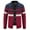 Red, variant on Herrnalise Men's Fashion Autumn And Winter Plaid Hooded Fleece Knitted Sweater Sweater Jacket Gray