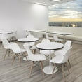 thumbnail image 4 of Costway Set of 2 Mid Century Modern Style Dining Side Chair Wood Leg White, 4 of 10