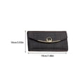 thumbnail image 4 of Cartera de cuero Qarigey para mujer con botón a presión y bolsillo con cremallera Negro, 4 of 6