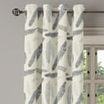 thumbnail image 3 of Ambesonne Feather Grommet Curtain, Composition of Quills, 50" x 54", Pale Grey and Beige, 3 of 6