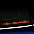 thumbnail image 1 of Undercompensating - Vinyl Decal - Choose Color - [ORANGE], 1 of 1