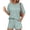 130#Light Green, variant on Womens 2 Piece Sets Ribbed Textured Casual Short Sleeve Shirts Shorts Two Piece Lounge Matching Set Black L