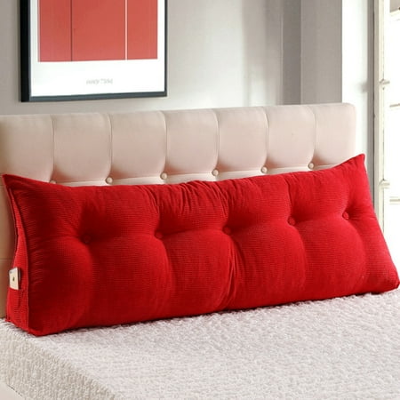 Large Filled Triangular Sofa Bed Back Cushion Positioning Support Large Filled Triangular Sofa Bed Back Cushion Positioning Support Backrest Pillows Reading With Removable Cover Red California King