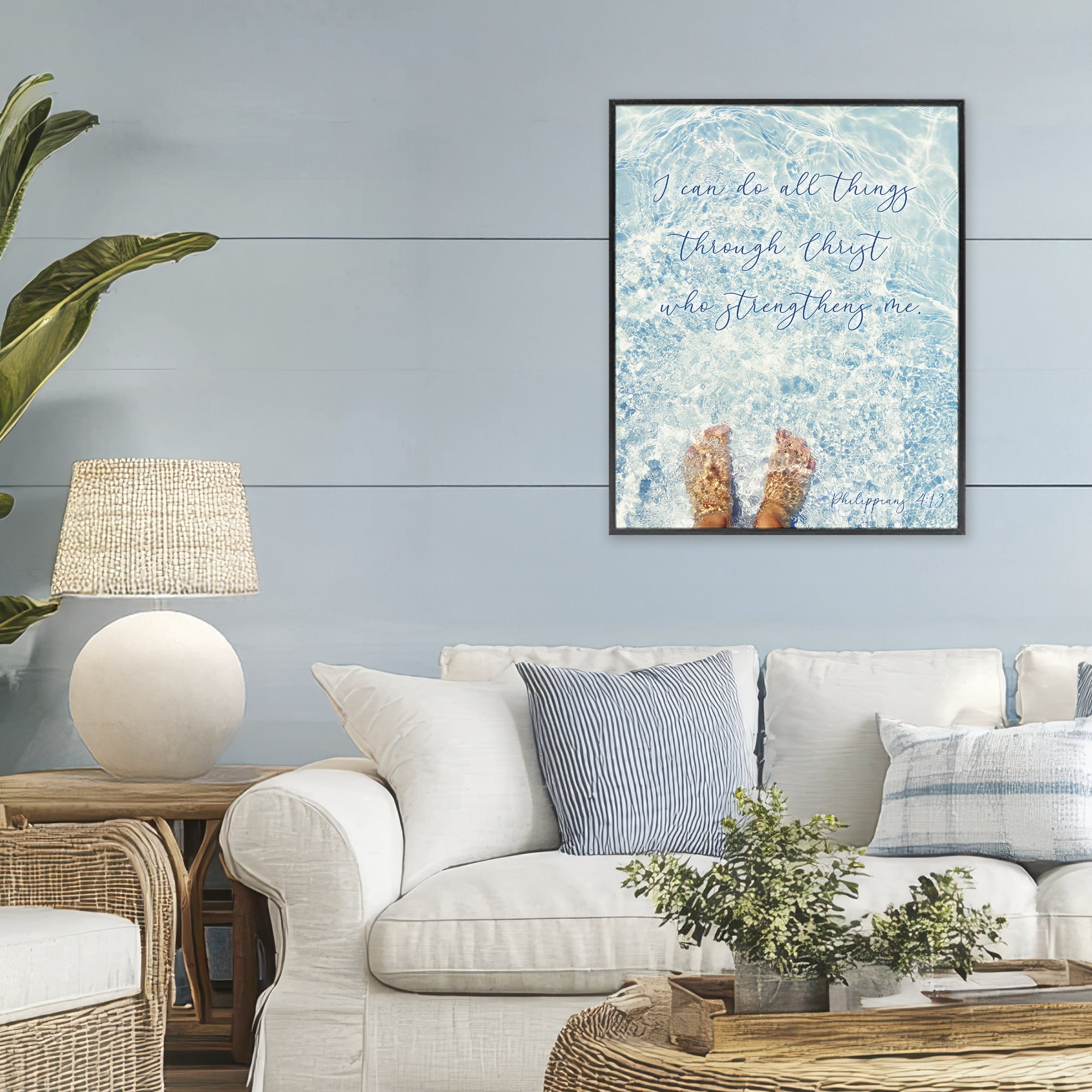 Stupell Industries I Can Do All Things Black Framed Giclee Art, design by Sarah Jane