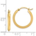 thumbnail image 3 of 14K Yellow Gold Polished Hoop Earrings (19.5 X 18.8) Made In Peru tf1629, 3 of 5