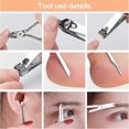 thumbnail image 5 of Manicure Pedicure Kit, 19 pcs Nail Clipper, Nail Scissors, Stainless Steel Tools, 5 of 5