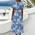 thumbnail image 7 of Summer Dresses for Women 2026 Wrap V Neck Sundress Short Sleeve Vacation Beach Dress Casual Loose A-Line Knee Length Swing Dress, 7 of 7