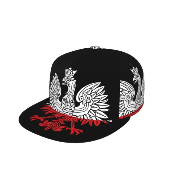 Unisex Snapback Hats Polish Flag White Eagle Adjustable Flat Bill Baseball Cap Dancing Hip Hop Cap
