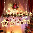 thumbnail image 5 of Yannianjz under $5 LED Christmas Lights, Christmas LED Star Curtain Lights, Decorative String Lights for Indoor Room, Christmas Tree Snowflake Lights, Holiday Ambience Lighting Decor, 5 of 6