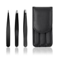 thumbnail image 2 of Juego de Pinzas para cejas Zhivalor acero inoxidable negro 3 piezas, 2 of 9