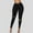 Black, variant on YWDJ Jeans for Women High Waist Mom Jeans Women Slim Plus Size Ripped Hole Solid Color Long Jeans Denim Regular Pants White XS