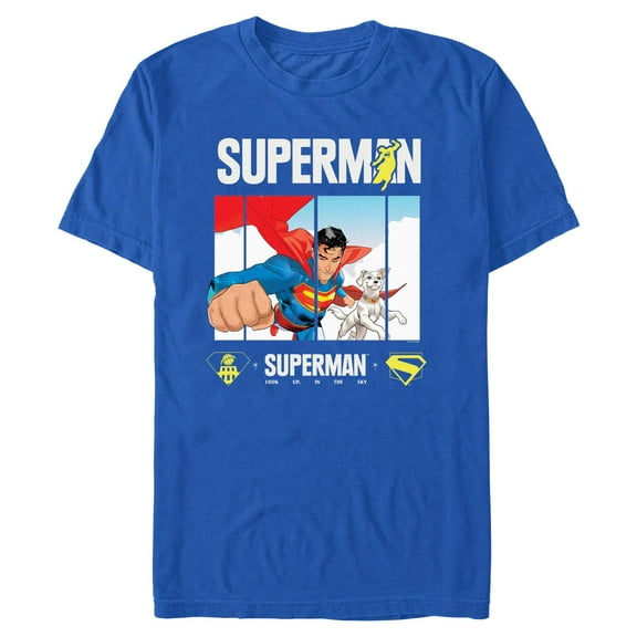 Mens Superman Best Friends Panel T Shirt