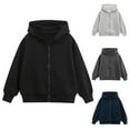 thumbnail image 5 of SGMVNU Boys Girls Zip up Hoodies Teen Full-Zip Sweatshirts Jacket Casual Fall Hoodie with Pocket, Transitional Late Spring/Early Fall Hoodie Jackets, Black, 15-16 Years, 5 of 9