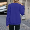 thumbnail image 4 of Comdrip Quarter Zip Women, Women' V Neck Pullover Top Zipper Waffle Knit Long Sleeve Sweatshirt Top Soft Sweatshirts Loose Pullover Tops Womens Pullover Blue S, 4 of 5