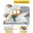 thumbnail image 5 of Parrot Floral Sofa Couch Cushion Covers Washable, Removable Stretchable Sectional Couch Covers, Spring Summer Watercolor Wildflowers Slipcovers for L & T Shape Sofa Furniture Protector S Size 2 pcs, 5 of 7