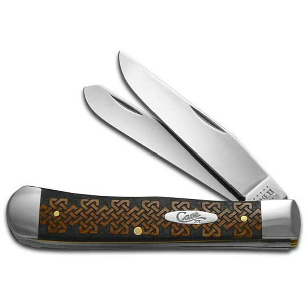 Case xx Celtic Knot Chestnut Bone Trapper 1/500 Stainless Pocket Knife