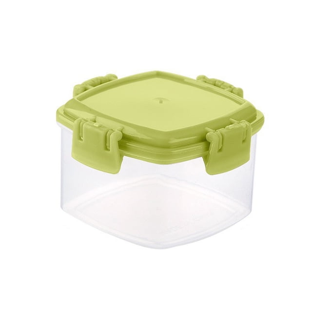 TIELUTT 1 Pcs Mini Bouteille d'Assaisonnement Carrée Bouteille de Rangement d'Assaisonnement Transparente avec Couvercle Étanche Contenant Contenants de Lunch pour Femmes Canettes de Café Vides Contenants de Rangement pour Aliments Secs Lunch en Verre Co