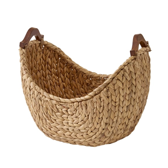 BHG Curve Natural Wood Handle Basket