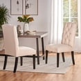 thumbnail image 2 of Curved Crest Rail Parsons Chairs / Classic Design for Living Space, 2 of 3