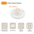 thumbnail image 3 of Unique Bargains 12Pack Adhesive Mini Caster Wheels, Swivel Universal Caster 360 Degree Rotation Sticky Pulleys (White), 3 of 7