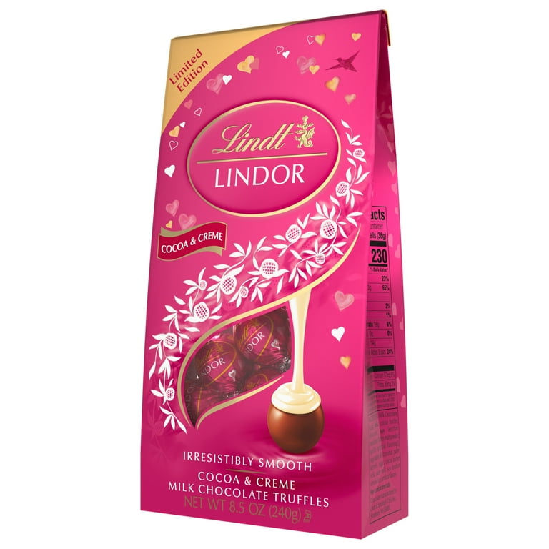 Lindt LINDOR Valentine's Day Cocoa and Creme Milk Chocolate Candy