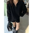 thumbnail image 3 of Deeptown White Basic Women Kint Sweater Long Sleeve Oversized Pullovers Korean Fashion Autumn Jerseys Old Money Casual Jumper, 3 of 5