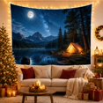 thumbnail image 3 of Mountain Camping Under Starry Night Sky, Peaceful Celestial Style for Nature Lovers Nature-Inspired Decor, Housewarming Gift Tapestry Wall Hanging for Bedroom, Living Room and Dorm, 3 of 7