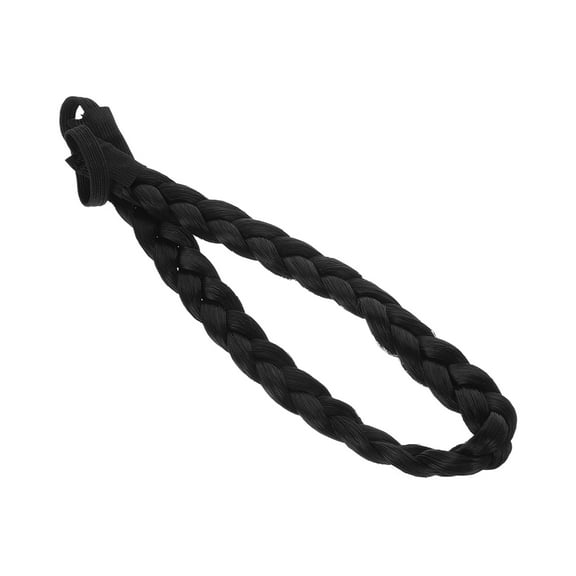 WRITWAA Fashionable Braided Headband Black Hand-Blended Colors for Special Events