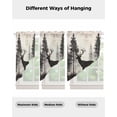 thumbnail image 3 of Forest Deer Swag Valances for Windows, Rustic Country Wildlife Woodland Black Beige Rod Pocket Sheer Valances for Windows, Swag Toppers Light Filtering for Kitchen Living Room 2 Panels 28''x36'', 3 of 3