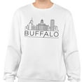 thumbnail image 2 of Skyline Buffalo New York Sweatshirt Unisex Small White, 2 of 5