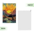 thumbnail image 2 of Werpe Sunset Trees Mountain Golf Towel Gift for Men Birthday Golfing Accessory 2PC, 2 of 7