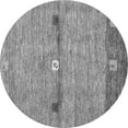 thumbnail image 1 of Ahgly Company Indoor Round Abstract Gray Contemporary Area Rugs, 3' Round, 1 of 1
