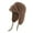 Coffee, variant on Warm Knitted Russian Hat for Women, Chunky Cable Earflap
