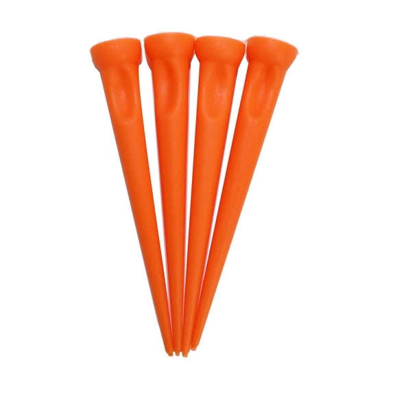 3 1/4" (82mm) Hep Tee PRO Orange Plastic Golf Tees, pack of 4 by Hep Tee