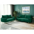 thumbnail image 4 of Koby Home Sectional Sofa Velvet Sleeper Sofas 70" Couch 3-Seater Couches for Living Room Emerald Green, 4 of 4