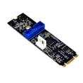 thumbnail image 1 of Tarjeta adaptadora M.2 a USB 3,0 frontal de 19 pines, tarjeta de expansión, 2 puertos, convertidor de tarjeta de transferencia USB 3,0 para Hugo Tarjeta de expansion, 1 of 7
