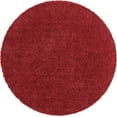 thumbnail image 4 of Unique Loom Davos Shag Collection Area Rug - Solid (5' 3" Round Poppy), 4 of 7