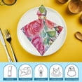 thumbnail image 6 of Shangniulu Cloth Napkins Watercolor Roses Pattern Dinner Table Napkins,Reusable I Washable I Wrinkle Free I Comfortable I Polyester Napkins for Home Holiday Party Wedding Decoration 4 PCS, 6 of 7