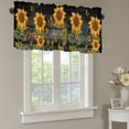 thumbnail image 4 of Btomtd Sunflower Window Valance Cottage Layout Curtain Decoration Curtain Rod Pocket Valance for Kitchen Living Room Bedroom, 17.71x53.93 inch, B, 4 of 5