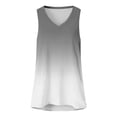 thumbnail image 4 of Women's Tanks Loose V-Neck Tank Tops for Summer Casual Sleeveless Shirts for Women Breathable Comfortable Camisoles Fashionable Basic Tops Gray L, 4 of 4