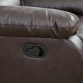 thumbnail image 3 of Manual Recliner Chair, No Rocker lazy boy Sofa Chair Faux Leather Reclining Armchairs for Living Room,Bedroom, Brown, 3 of 6
