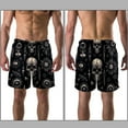 thumbnail image 3 of luoweisi Men's Beach Shorts Quick Dry Swim Trunks with Mesh Lining Skull S, 3 of 5