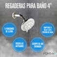 thumbnail image 2 of Regaderas para Baño 4" 5 Funciones de Lluvia y Boquillas Antisarro, 2 of 7