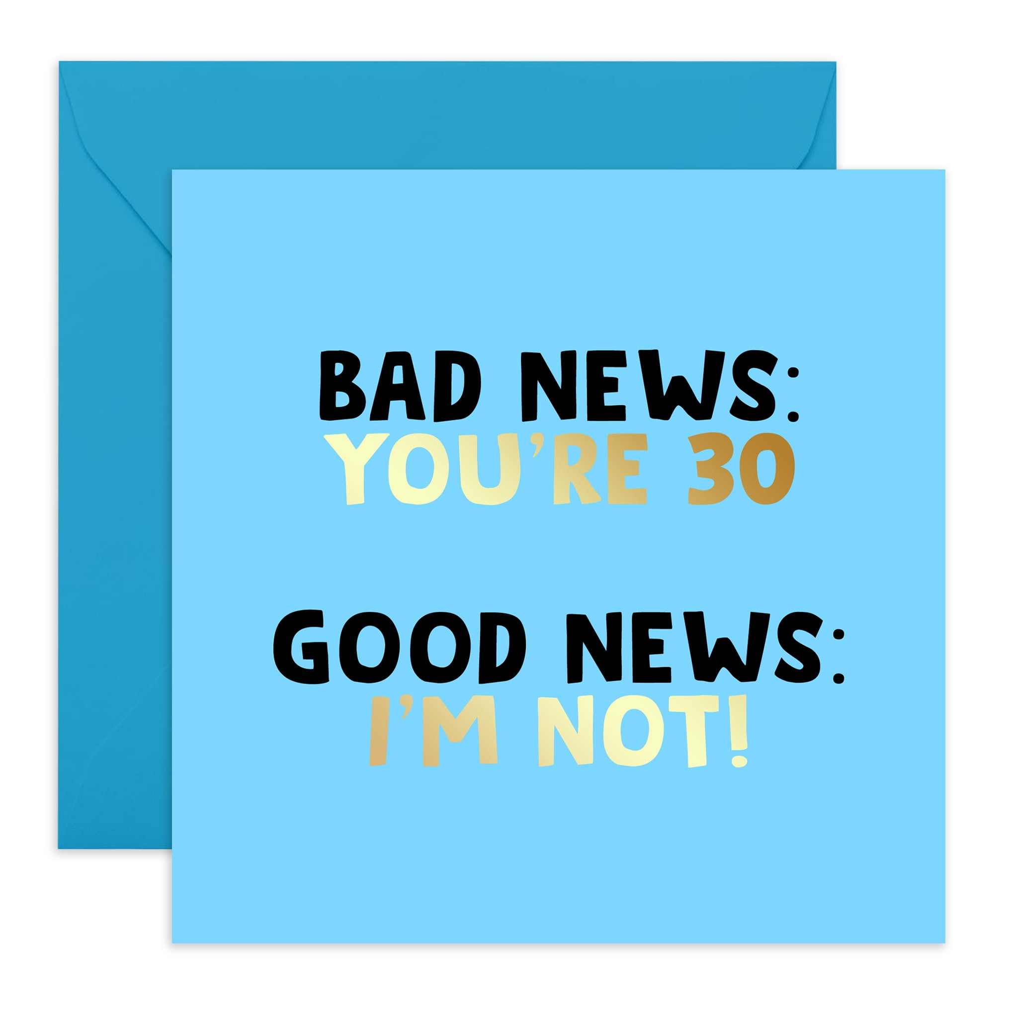 Central 23 - Funny Birthday Cards for Women - 'Bad News You're 30' - 30th Birthday Card for Her - Cheeky Birthday Card for Husband - Fun Greeting Cards for Friends - Central 23 - Funny Birthday Cards for Women - 'Bad News You're 30' - 30th Birthday Card for Her - Cheeky Birthday Card for Husband - Fun Greeting Cards for Friends -