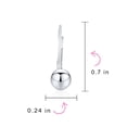 thumbnail image 4 of Bling Jewelry Womens Basic Round Bead Ball Drop Earrings Silver 6MM Leverback, 4 of 6