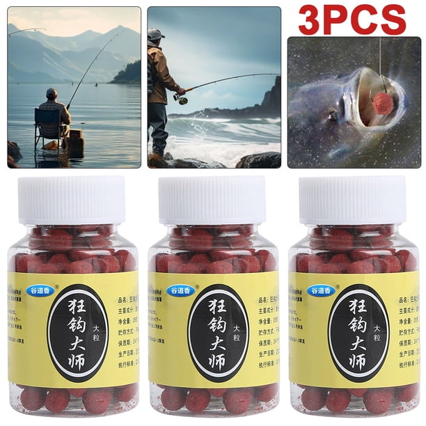 Cebos Pesca Gran Alcance Señuelos Portátiles para Atracción Peces Carpa (grano Grande) 3 Uds.