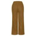thumbnail image 5 of Corduroy Pants for Women Casual High Waisted Double Buttoned Stretchy Loose Wide Leg Trousers with Pockets New Women Sweatpants Wide Leg Gold XXL, 5 of 7