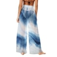 thumbnail image 3 of Levmjia Women's Bohemian Style Lightweight Beach Cover Up Sun Protection Pants Tie Dye Print 100% Polyester Palazzo Pants Swimsuit Cover Up Sarong Skirt S-2XL, 3 of 7