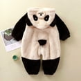 thumbnail image 5 of Newborn Furry Onesie Baby Fuzzy Suit Costume Outfits Adorable Cartoon Hoodies Unisex, 5 of 8